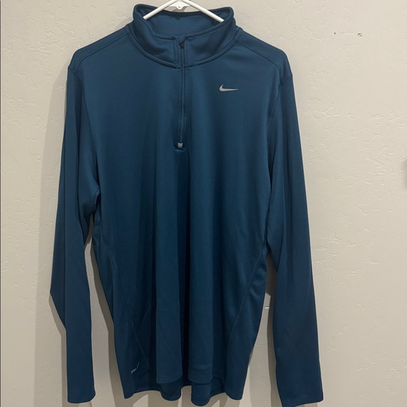 Nike Teal Long Sleeve Quarter Zip Running Top - Picture 1 of 4